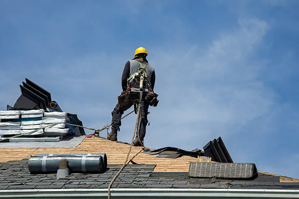 Professional Gutter Installation technician working in Center Conway, NH